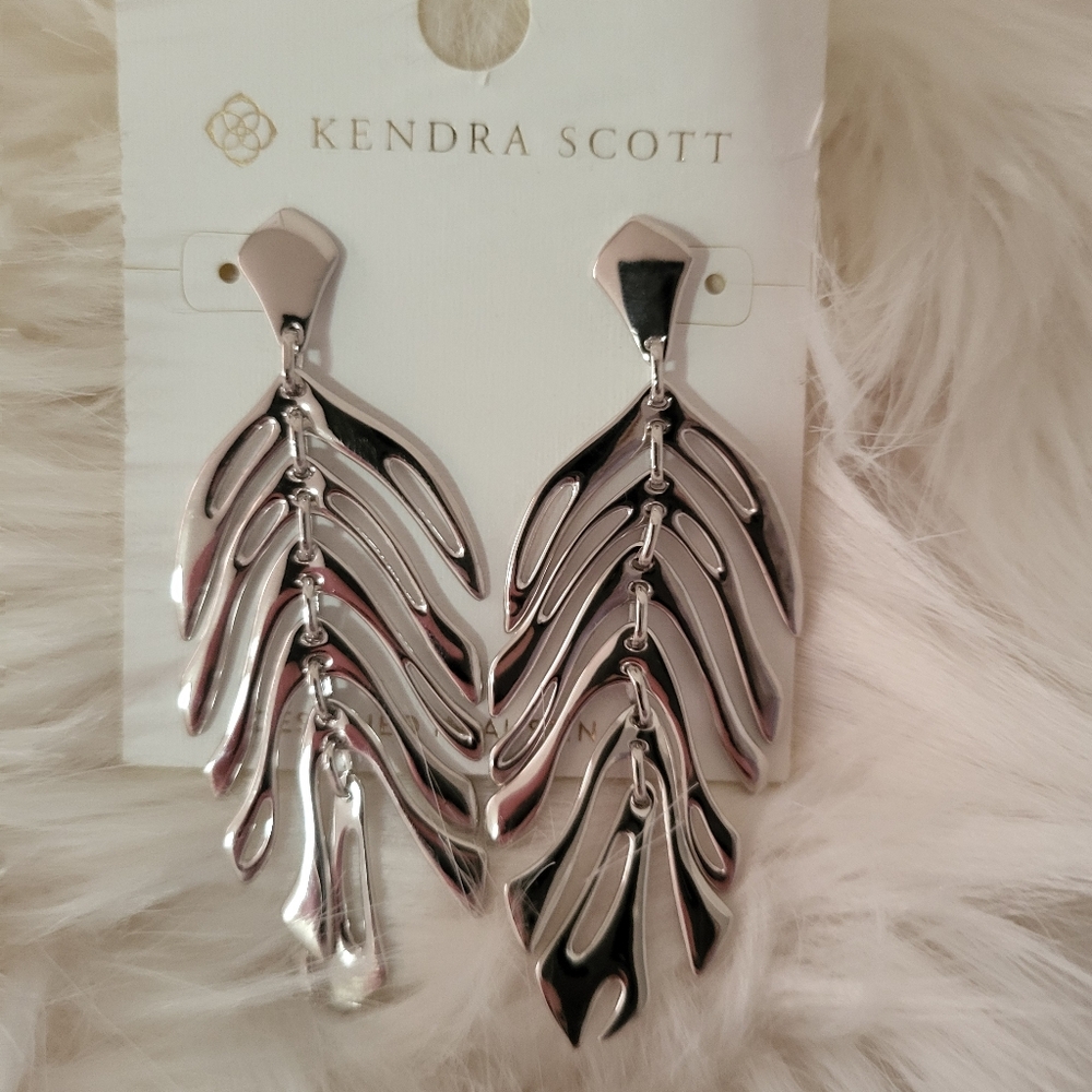 Kendra Scott Silver Statement Earrings